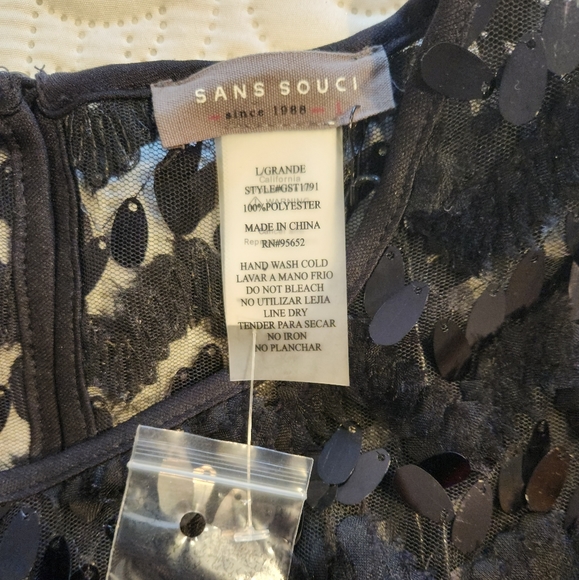 Sequined Sheer Top - Picture 3 of 5